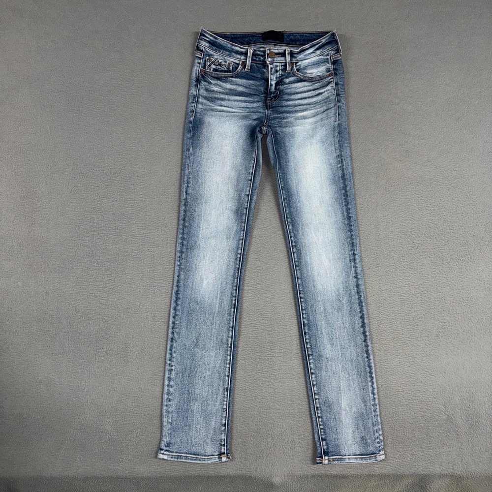 Buckle Black Jeans Womens 25x32 Blue Fit No. 53 Straight Stretch Denim Preppy